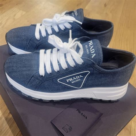 prada snwakers|prada denim sneakers.